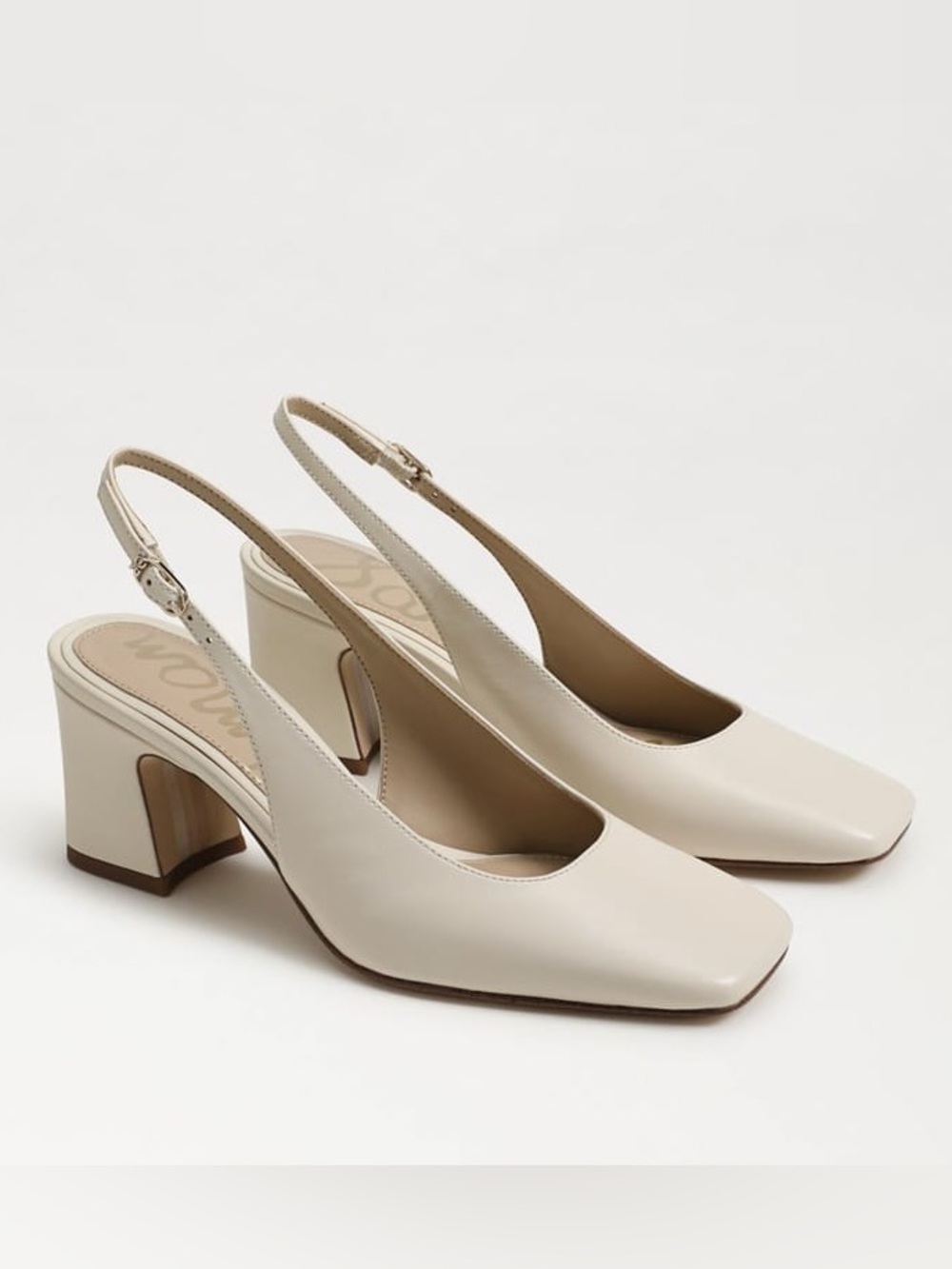 Sam Edelman Lucille Block Heel Slingback Ivory Heels